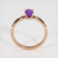 0.91 Ct. Purple Sapphire Ring, 18K Rose Gold 3