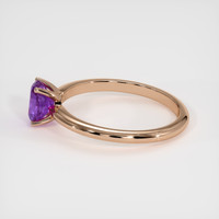 0.91 Ct. Purple Sapphire Ring, 18K Rose Gold 4