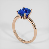 5.06 Ct. Blue Sapphire Ring, 18K Rose Gold 2