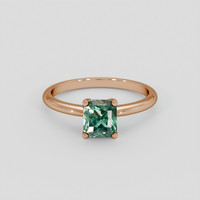 1.37 Ct. Bluish Green Sapphire Ring, 18K Rose Gold 1
