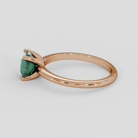 1.37 Ct. Bluish Green Sapphire Ring, 18K Rose Gold 4