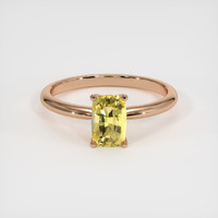 2.07 Ct. Yellow Sapphire Ring, 18K Rose Gold 1