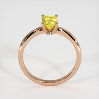 2.07 Ct. Yellow Sapphire Ring, 18K Rose Gold 3