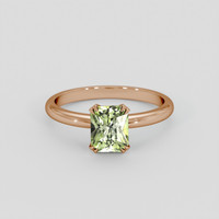 1.24 Ct. Green Sapphire Ring, 18K Rose Gold 1
