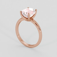 3.59 Ct. Pink Sapphire Ring, 18K Rose Gold 2