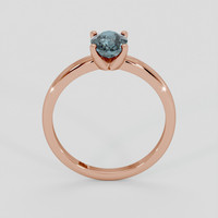 3.20 Ct. Greenish Blue Sapphire Ring, 18K Rose Gold 3