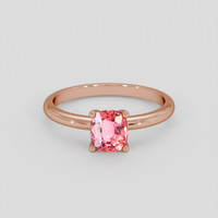 0.92 Ct. Padparadscha Sapphire Ring, 18K Rose Gold 1