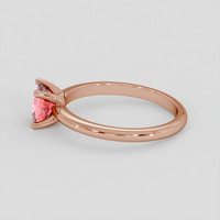 0.92 Ct. Padparadscha Sapphire Ring, 18K Rose Gold 4