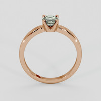 0.73 Ct. Brownish Green Sapphire Ring, 18K Rose Gold 3