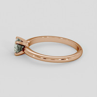 0.73 Ct. Brownish Green Sapphire Ring, 18K Rose Gold 4