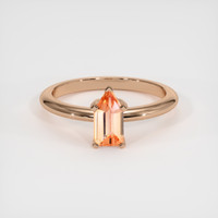 0.68 Ct. Padparadscha Sapphire Ring, 18K Rose Gold 1