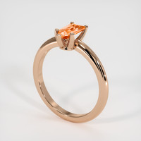 0.68 Ct. Padparadscha Sapphire Ring, 18K Rose Gold 2