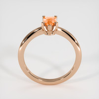 0.68 Ct. Padparadscha Sapphire Ring, 18K Rose Gold 3
