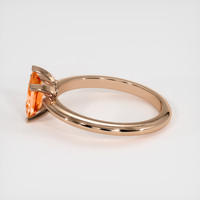 0.68 Ct. Padparadscha Sapphire Ring, 18K Rose Gold 4