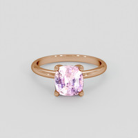 2.06 Ct. Purplish Pink Sapphire Ring, 18K Rose Gold 1