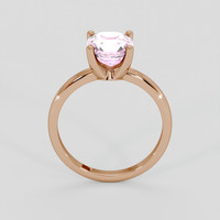 2.06 Ct. Purplish Pink Sapphire Ring, 18K Rose Gold 3