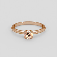 0.59 Ct. Padparadscha Sapphire Ring, 18K Rose Gold 1