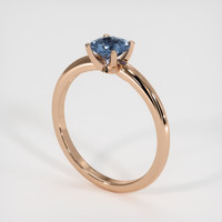 0.74 Ct. Sapphire Ring, 18K Rose Gold 2