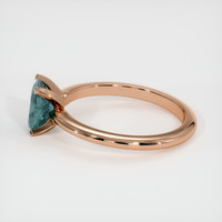 0.99 Ct. Greenish Blue Sapphire Ring, 18K Rose Gold 4