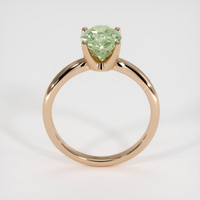 2.21 Ct. Yellowish Green Sapphire Ring, 18K Rose Gold 3
