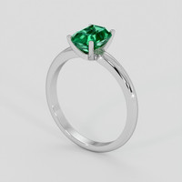 1.56 Ct. Emerald Ring, Silver 2