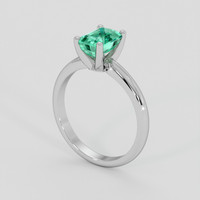 1.09 Ct. Emerald Ring, Silver 2