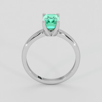 1.09 Ct. Emerald Ring, Silver 3