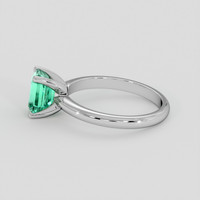 1.09 Ct. Emerald Ring, Silver 4