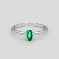 0.44 Ct. Emerald Ring, Silver 1