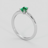 0.44 Ct. Emerald Ring, Silver 2