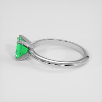 1.21 Ct. Emerald Ring, Silver 4