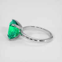3.81 Ct. Emerald Ring, Silver 4