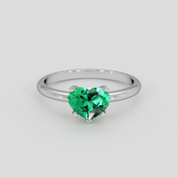 0.65 Ct. Emerald Ring, Silver 1