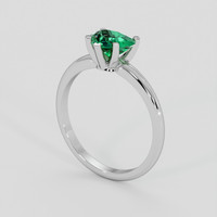 0.65 Ct. Emerald Ring, Silver 2