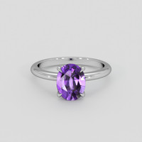 1.64 Ct. Purple Amethyst Ring, Silver 1