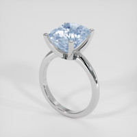 5.32 Ct. Rainbow Moonstone Ring, Silver 2