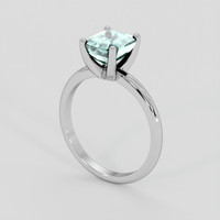 1.45 Ct. Bluish Green Beryl Ring, Silver 2