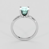 1.45 Ct. Bluish Green Beryl Ring, Silver 3