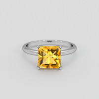 2.48 Ct. Orangish Yellow Citrine Ring, Silver 1