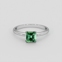 1.06 Ct. Green Tourmaline Ring, Silver 1