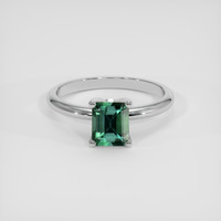 1.04 Ct. Green Tourmaline Ring, Silver 1