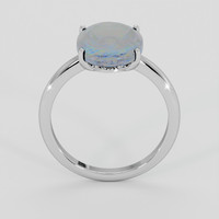 2.86 Ct. Multi Color White Opal (Light Opal) Ring, Silver 3