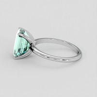 3.74 Ct. Green Beryl Ring, Silver 4