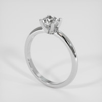 0.83 Ct. White Sapphire Ring, Silver 2