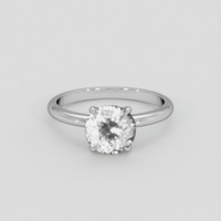 1.54 Ct. White Sapphire Ring, Silver 1