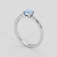 0.89 Ct. Blue Sapphire Ring, Silver 2