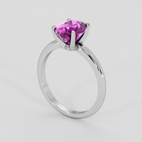 2.52 Ct. Pinkish Purple Sapphire Ring, Silver 2
