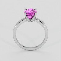 2.52 Ct. Pinkish Purple Sapphire Ring, Silver 3