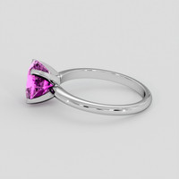 2.52 Ct. Pinkish Purple Sapphire Ring, Silver 4
