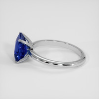 2.56 Ct. Blue Sapphire Ring, Silver 4